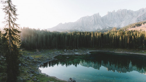 Small fishing lake nature