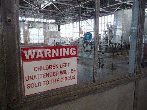 Children left unattended will be sold to the circus