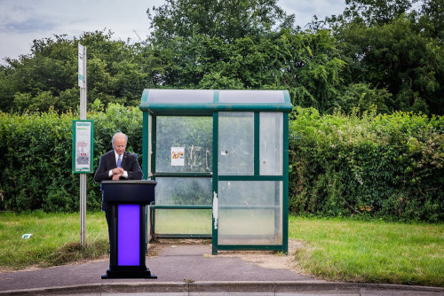 Biden at the bus stop