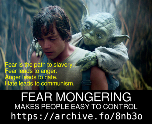 meme star wars yoda luke fearmongering