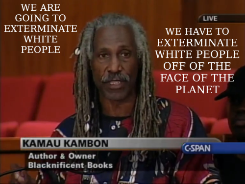 we are going to exterminate white poeple kamau kambon cspan screenshot