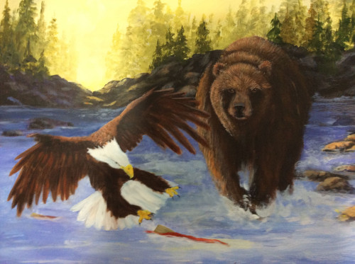 Bear and eagle