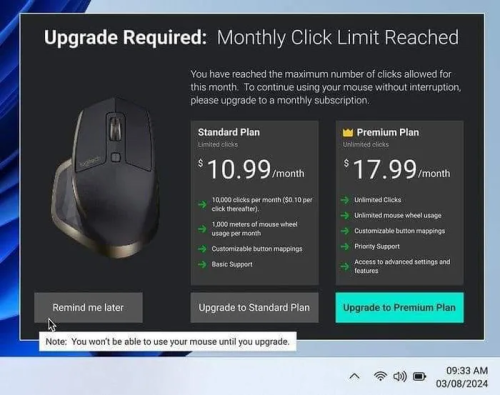 Computer mouse subscription